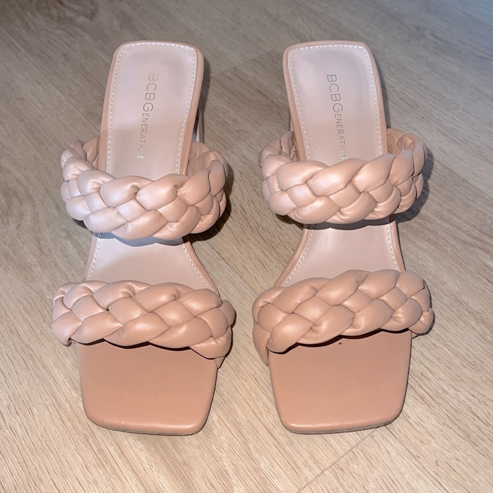 BCBGeneration Braided Sandals - Tan Leather